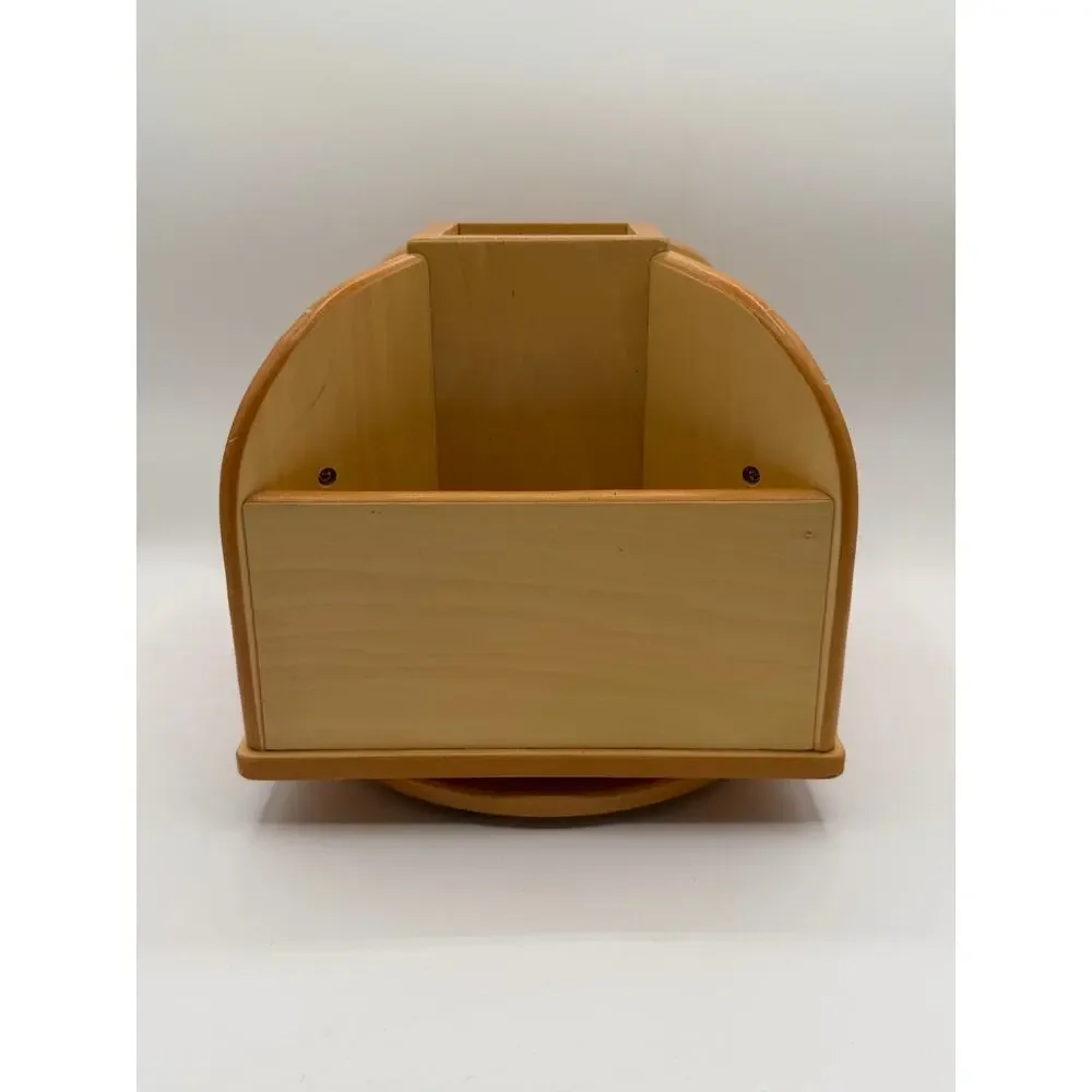 Lakeshore Learning Wooden Revolving Supply Caddy Desktop Organizer - 8” Tall